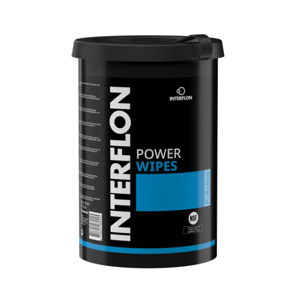 Interflon Power Wipes - Lingette nettoyante et dégraissante pour toutes surfaces